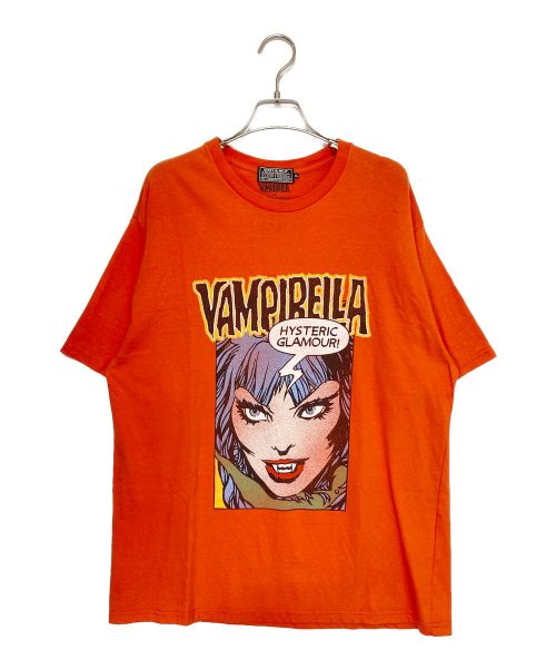 Hysteric Glamour（ヒステリックグラマー）Hysteric Glamour (ヒステリックグラマー) VAMPIRELLA/CAUGHT DEMONS TEE オレンジ サイズ:XLの古着・服飾アイテム