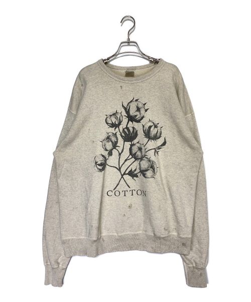 SAINT MICHAEL（セントマイケル）SAINT MICHAEL (セントマイケル) Denim Tears (デニムティアーズ) SWEAT SHIRT アイボリー サイズ:XLの古着・服飾アイテム