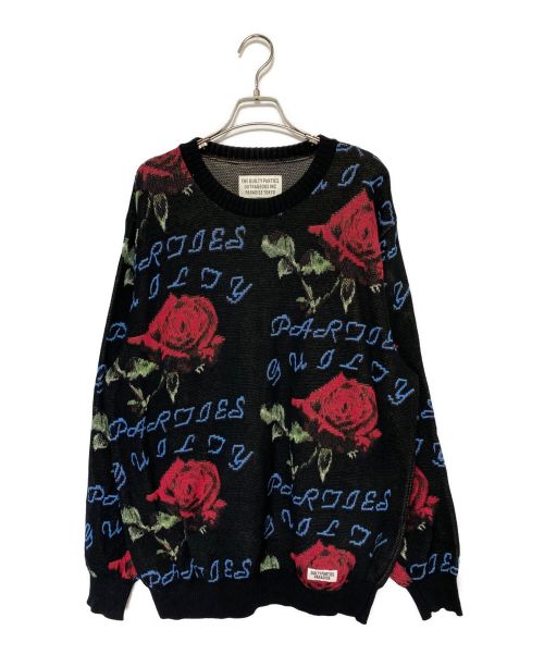 WACKO MARIA（ワコマリア）WACKO MARIA (ワコマリア) JACQUARD SWEATER ブラック サイズ:Mの古着・服飾アイテム