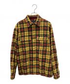 thisisneverthatディスイズネバーザット）の古着「E/T-Logo Plaid Shirt Jacket」｜イエロー