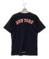 MARCELO BURLON (マルセロバーロン) MLB New York Mets 18AW MLB NEW YORK METS ワッペン刺繍ロゴ Tシャツ ブラック サイズ:M：10000円