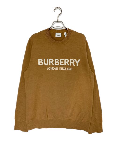 BURBERRY（バーバリー）BURBERRY (バーバリー)  Logo-Intarsia Wool-Blend ベージュ サイズ:SIZE Mの古着・服飾アイテム