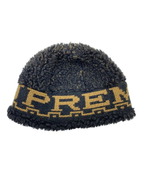 SUPREME（シュプリーム）SUPREME (シュプリーム) Sherpa Logo Beanie ブラック サイズ:-の古着・服飾アイテム