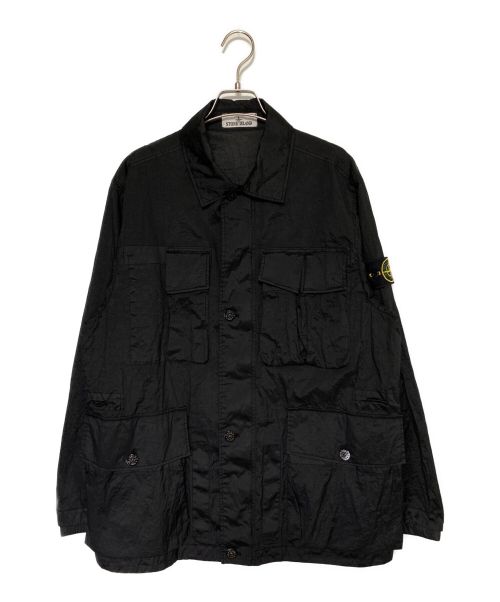 STONE ISLAND（ストーンアイランド）STONE ISLAND (ストーンアイランド) NYLON METAL SHIRT JACKET ブラック サイズ:Lの古着・服飾アイテム