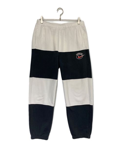 SUPREME（シュプリーム）SUPREME (シュプリーム) NIKE (ナイキ) Stripe Sweatpant ホワイト×ブラック サイズ:Sの古着・服飾アイテム