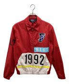 POLO RALPH LAURENポロ・ラルフローレン）の古着「1992 Stadium Collestion Windbreaker Shell Jacket」｜レッド×ホワイト