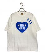 HUMAN MADEヒューマンメイド）の古着「Heart-T-Shirt Offline Store Limited」｜アイボリー×ブルー