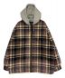 SUPREME（シュプリーム）の古着「Plaid Hooded Zip Up Shirt」｜グレー×ブラウン