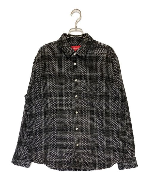 SUPREME（シュプリーム）Supreme (シュプリーム) Basket Weave Plaid Shirt グレー サイズ:SIZE Sの古着・服飾アイテム