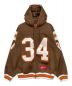 SUPREME（シュプリーム）の古着「Football Zip Up Hooded」｜ブラウン