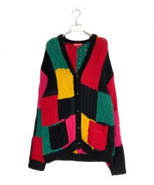 SUPREME（シュプリーム）の古着「Patchwork Cable Knit Cardigan」｜マルチカラー