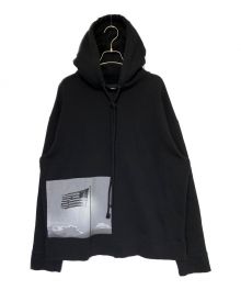 RAF SIMONS×ROBERT MAPPLETHORPE（ラフシモンズ×ロバート メイプルソープ）の古着「プルオーバーパーカー」｜ブラック