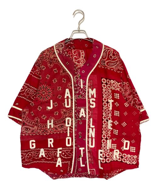 READYMADE（レディメイド）READYMADE (レディメイド) BANDANA BASEBALL SHIRT RED サイズ:1 未使用品の古着・服飾アイテム