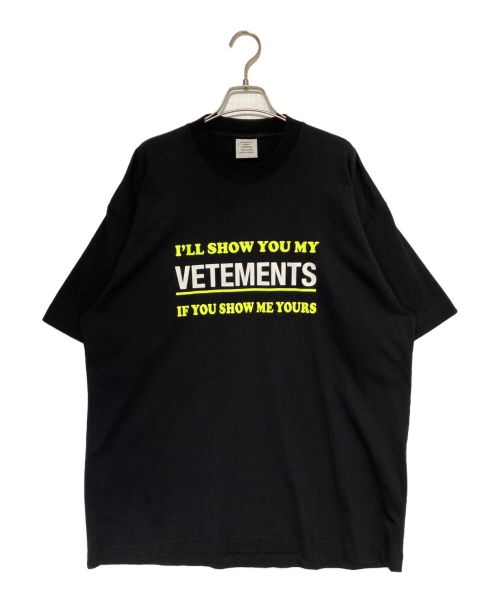 VETEMENTS（ヴェトモン）VETEMENTS (ヴェトモン) Show Me Your Vetements T-Shirt ブラック サイズ:Sの古着・服飾アイテム