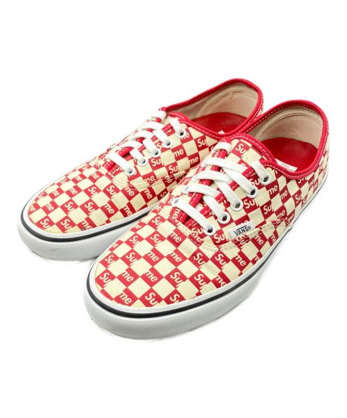 SUPREME（シュプリーム）SUPREME (シュプリーム) VANS (バンズ) Checker Logo Authentic Pro レッド サイズ:27cm(US 9)の古着・服飾アイテム