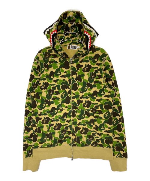 A BATHING APE（アベイシングエイプ）A BATHING APE (アベイシングエイプ) Camo Shark Full Zip オリーブ サイズ:Mの古着・服飾アイテム