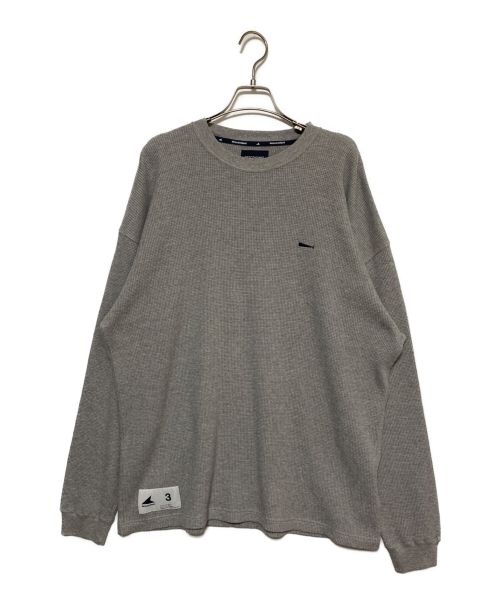 DESCENDANT（ディセンダント）DESCENDANT (ディセンダント) WAFFLE L/S ワッフル TEE グレー サイズ:3の古着・服飾アイテム