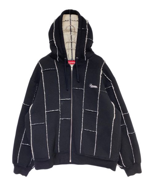 SUPREME（シュプリーム）SUPREME (シュプリーム) Faux Shearling Zip Up Hooded Sweatshirt ブラック サイズ:Mの古着・服飾アイテム