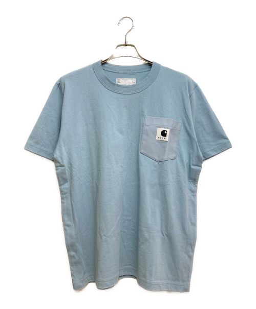 CarHartt（カーハート）CarHartt (カーハート) sacai (サカイ) 23AW Carhartt WIP T-shirt(カーハート ダブリューアイピーTシャツ) スカイブルー サイズ:4の古着・服飾アイテム