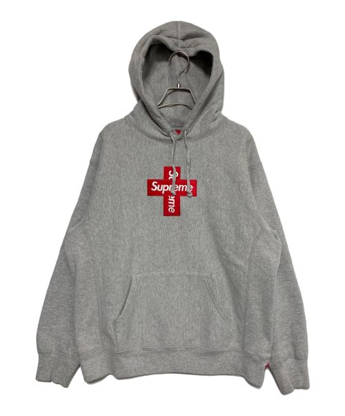 SUPREME（シュプリーム）SUPREME (シュプリーム) cross box logo hooded sweatshirt グレー サイズ:Mの古着・服飾アイテム