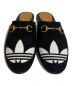 GUCCI (グッチ) adidas (アディダス) トレフォイル レザーミュール ブラック サイズ:35：50000円