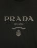 中古・古着 PRADA (プラダ) Raised Logo Round neck Tee ブラック サイズ:M：50000円