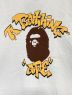 中古・古着 A BATHING APE (アベイシングエイプ) GRAFFITI COLLGE TEE ホワイト サイズ:2XL 未使用品：10000円