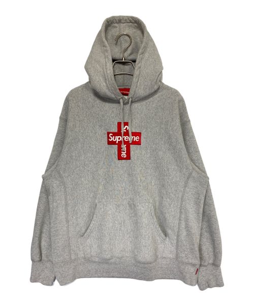 SUPREME（シュプリーム）SUPREME (シュプリーム) Cross Box Logo Hooded Sweatshirt グレー サイズ:Mの古着・服飾アイテム