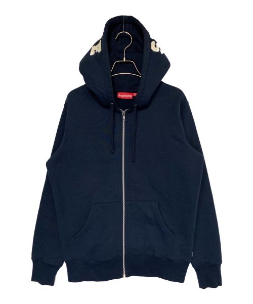 SUPREME（シュプリーム）SUPREME (シュプリーム) Felt Hooded Logo Zip Up Sweat ネイビー サイズ:Sの古着・服飾アイテム