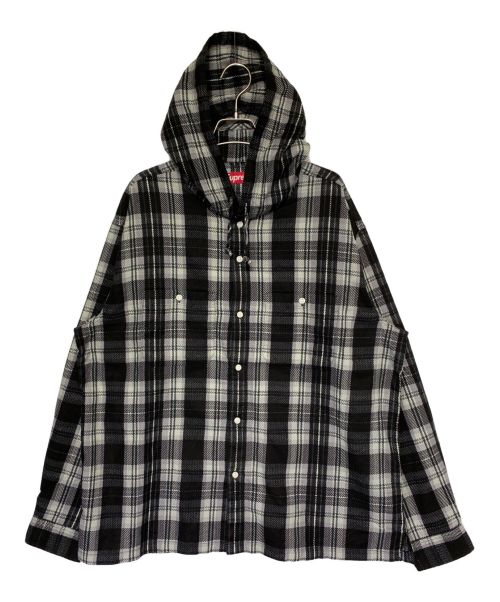 SUPREME（シュプリーム）SUPREME (シュプリーム) Printed Hooded Flannel Shirt ブラック サイズ:Lの古着・服飾アイテム