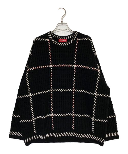 SUPREME（シュプリーム）SUPREME (シュプリーム) Quilt Stitch Sweater ブラック サイズ:Lの古着・服飾アイテム