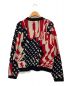 masu (エムエーエスユー) MARBLE FRAG SWEATER ネイビー×レッド サイズ:46：22000円