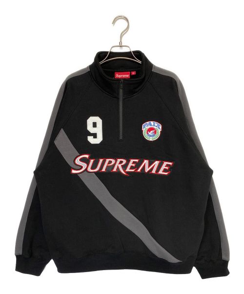SUPREME（シュプリーム）SUPREME (シュプリーム) Equipe Half Zip Sweatshirt ブラック サイズ:Lの古着・服飾アイテム