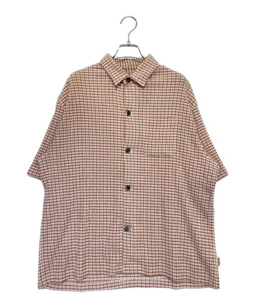 stussy（ステューシー）stussy (ステューシー) WRINKLY GINGHAM SS ピンク サイズ:Sの古着・服飾アイテム