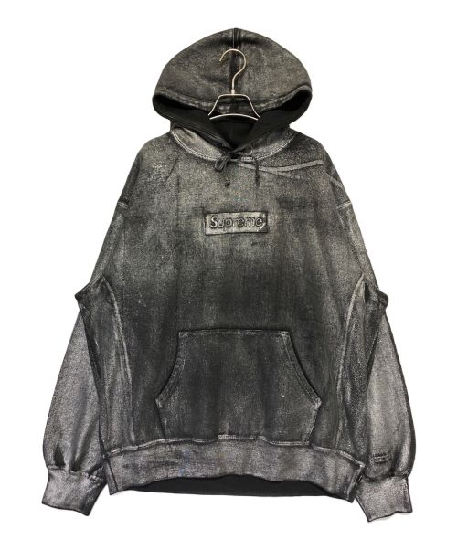 SUPREME（シュプリーム）SUPREME (シュプリーム) MM6 Maison Margiela (エムエムシックス メゾンマルジェラ) Foil Box Logo Hooded Sweatshirt ブラック サイズ:Lの古着・服飾アイテム