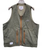 LIBEREリベーレ）の古着「SLOGAN WORK VEST」｜オリーブ