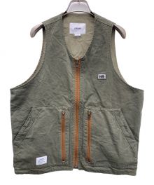 LIBERE（リベーレ）の古着「SLOGAN WORK VEST」｜オリーブ