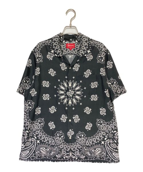 SUPREME（シュプリーム）SUPREME (シュプリーム) Bandana Silk S/S Shirt ブラック サイズ:Mの古着・服飾アイテム