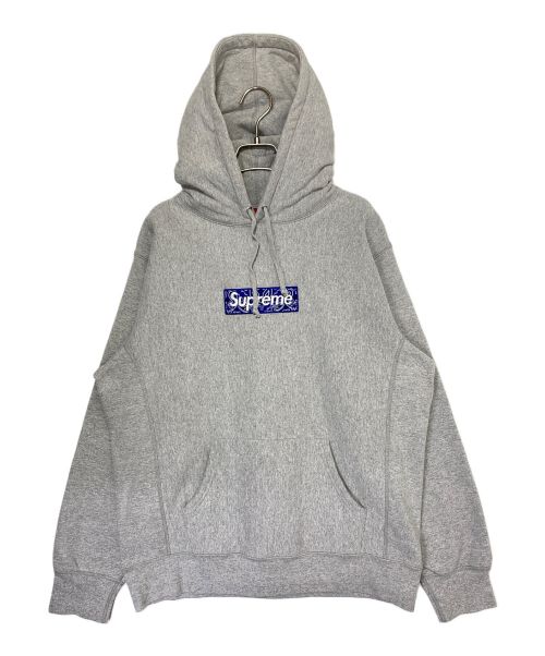 SUPREME（シュプリーム）SUPREME (シュプリーム) Bandana Box Logo Hooded Sweatshirt グレー サイズ:Lの古着・服飾アイテム