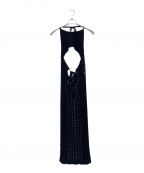 PERVERZEパーバーズ）の古着「Ladder Stripe Apron Dress」｜ブラック