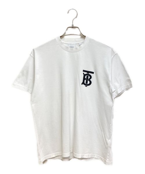 BURBERRY（バーバリー）BURBERRY (バーバリー) モノグラムモチーフ コットン オーバーサイズTシャツ ホワイト サイズ:XSの古着・服飾アイテム