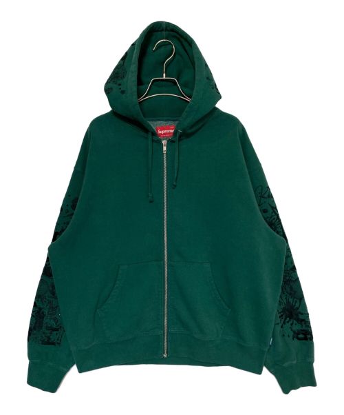 SUPREME（シュプリーム）SUPREME (シュプリーム) 葵産業 (アオイサンギョウ) AOI Zip Up Hooded Sweatshirt グリーン サイズ:Mの古着・服飾アイテム