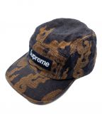 SUPREMEシュプリーム）の古着「Flames Jacquard Denim Camp Cap」｜ブラウン