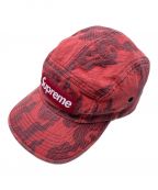 SUPREMEシュプリーム）の古着「Flames Jacquard Denim Camp Cap」｜レッド