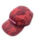 SUPREME（シュプリーム）の古着「Flames Jacquard Denim Camp Cap」｜レッド