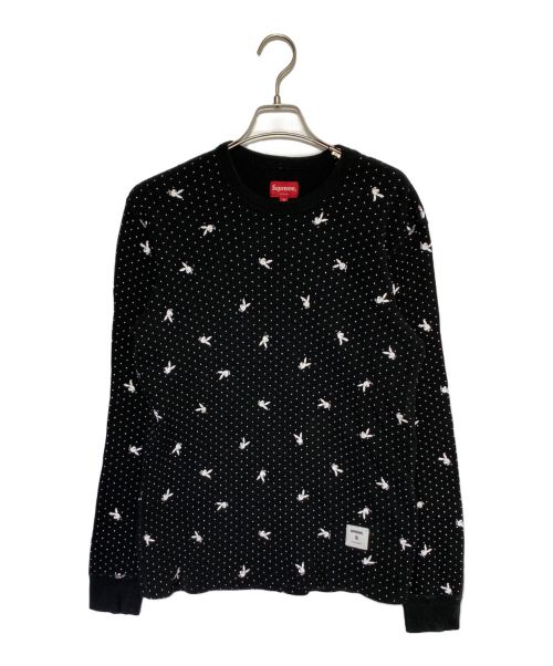 SUPREME（シュプリーム）SUPREME (シュプリーム) PLAY BOY (プレイボーイ) Waffle Thermal ブラック サイズ:ｓの古着・服飾アイテム