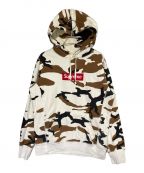 SUPREMEシュプリーム）の古着「Box Logo Hooded Sweatshirt」｜ホワイト×ブラウン