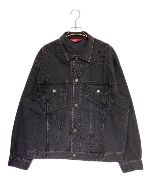 SUPREME（シュプリーム）SUPREME (シュプリーム) S Logo Denim Trucker Jacket ブラック サイズ:Lの古着・服飾アイテム