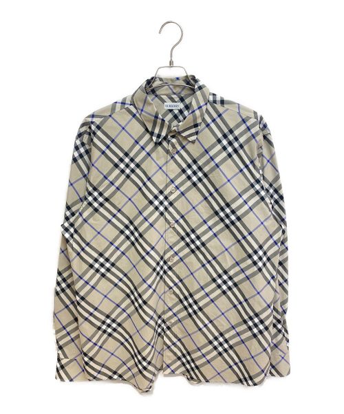 BURBERRY（バーバリー）BURBERRY (バーバリー) コットンチェックシャツ グレー×ブラック サイズ:XLの古着・服飾アイテム