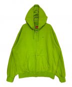 SUPREMEシュプリーム）の古着「Overdyed Small Box Zip Up Hooded Sweatshirt」｜黄緑